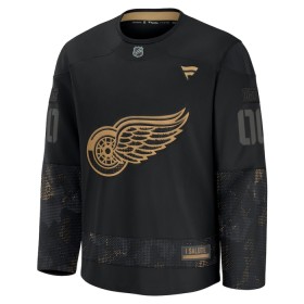 Detroit Red Wings Hockeydrakt Custom Fanatics Military Appreciation Practice 2024-25 Svart - Herre